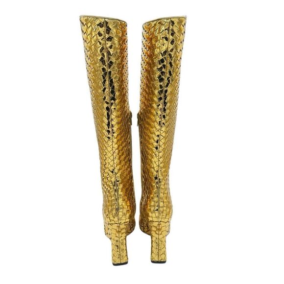 NEW Bottega Veneta Comet Mirror Boot in Gold Size 36 / 6 MSRP $4,500 - Picture 8 of 15